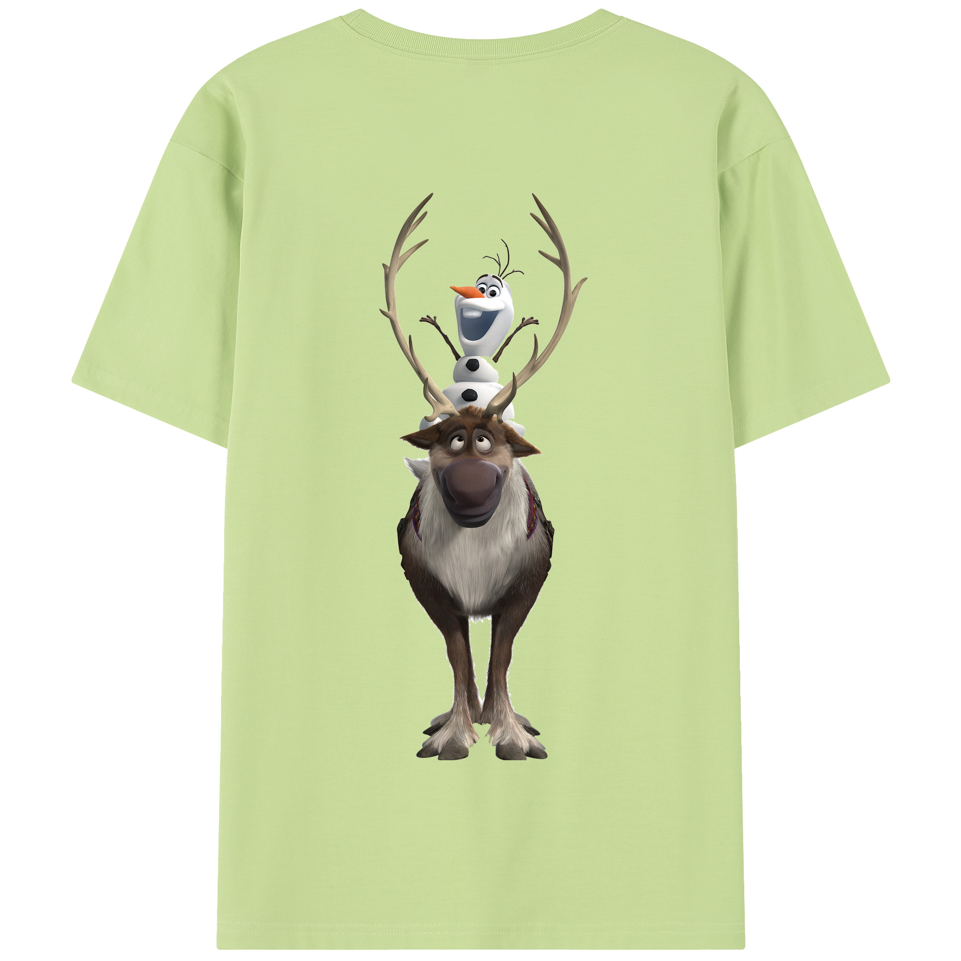 （画像用） アナと雪の女王 アンナ エルサ Frozen Anna Elsa 綿100％半袖Tシャツ（背面プリント）